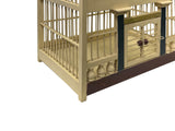 Western House Shape Light Cream Color Wood Birdcage Display ws4798S