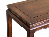 Chinese Brown Simple Ming Style Rectangular Altar Foyer Side Console Table ws4663S