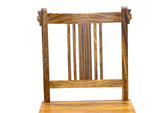 Zen Oriental Straight Legs Bars Backrest Solid Wood Chair ws4941S