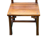 Zen Oriental Straight Legs Bars Backrest Solid Wood Chair ws4940S