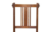 Zen Oriental Straight Legs Bars Backrest Solid Wood Chair ws4940S
