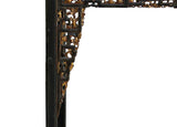 Chinese Vintage Black Golden Carving Motif Tall Altar Console Table ws4674S