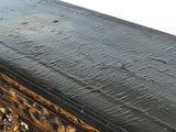 Chinese Vintage Black Golden Carving Motif Tall Altar Console Table ws4674S