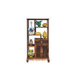 Chinese Brown Rosewood Rectangular Small Curio Display Stand GB336S