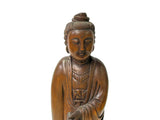 Chinese Boxwood Ancient Dressing Lady Holding Scroll Display Statue ws4899S