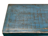 Vintage Distressed Cerulean Blue Doors Low TV Stand Console Table Cabinet ws4930S