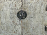 Distressed Light Teal Gray Low Doors Hardware Console Sideboard Cabinet ws4976S