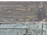 Distressed Light Teal Gray Low Doors Hardware Console Sideboard Cabinet ws4976S