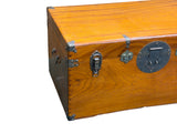 Vintage Oriental Wood Rectangular MoonFace Hardware Trunk Table ws5067S