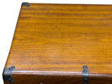 Vintage Oriental Wood Rectangular MoonFace Hardware Trunk Table ws5067S