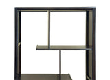 Asian Inspired Asymmetrical Dark Brown Shelving Display Cabinet Divider ws4972S