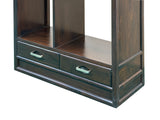 Asian Inspired Asymmetrical Dark Brown Shelving Display Cabinet Divider ws4972BS