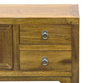 Honey Brown 4 Drawers Slim Narrow Console Side Foyer Table ws4980S
