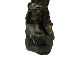 Chinese Metal Bronze General Quan Yu Holding Long Knife Statue GB147S