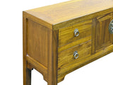 Honey Brown 4 Drawers Slim Narrow Console Side Foyer Table ws4980S