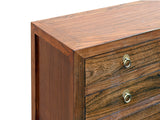 47" Brown Wood Grain Pattern Drawers Console Side Altar Table ws4997S