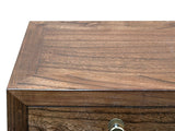 47" Brown Wood Grain Pattern Drawers Console Side Altar Table ws4997S