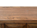 47" Brown Wood Grain Pattern Drawers Console Side Altar Table ws4997S