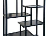 Oriental Asymmetrical Black Lacquer Shelving Display Cabinet Divider ws4985S