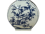 Oriental Slim Flat Gourd Shape Flower Theme Porcelain Art Vase GB672S