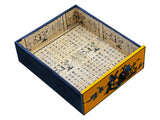 Oriental Bright Mustard Yellow Vinyl Flower Bird Graphic Cabinet ws4986S