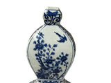 Oriental Slim Flat Gourd Shape Flower Theme Porcelain Art Vase GB672S