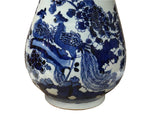 Oriental Floral Phoenix Blue White Porcelain Art Vase GB667S