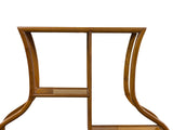 Oriental Light Brown Vase Shape Step Shelves Display Cabinet Divider ws4993S