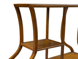 Oriental Light Brown Vase Shape Step Shelves Display Cabinet Divider ws4993S