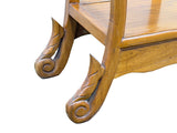 Oriental Light Brown Vase Shape Step Shelves Display Cabinet Divider ws4993S