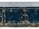 53" Distressed Dark Ink-Blue Drawers Narrow Console Credenza Table ws4998S