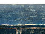 53" Distressed Dark Ink-Blue Drawers Narrow Console Credenza Table ws4998S