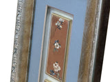 Vintage Chinese Floral Embroidery Fabric Piece Framed Wall Art ws4870S
