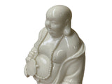 White Happy Laughing Buddha Holding Fan Deity Porcelain Figure ws4783S