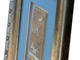 Vintage Chinese Floral Embroidery Fabric Piece Framed Wall Art ws4871S
