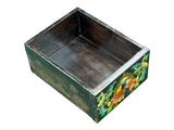 Oriental Tibetan Style Golden Dragon Graphic Tall Slim Storage Cabinet ws5063S