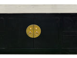 Black 4 Drawers Moon Face Slim Narrow Foyer Console Side Table ws5084S