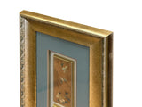 Vintage Chinese Floral Embroidery Fabric Piece Framed Wall Art ws4885S