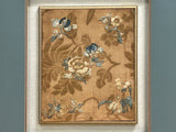 Vintage Chinese Floral Embroidery Fabric Piece Framed Wall Art ws4872S