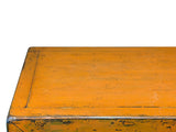 Distressed Vintage Style Weathered Orange Drawers Credenza Cabinet ws4995S