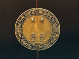 Oriental Black Lacquer Slim Round Moon Face Storage Cabinet ws4979S