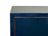Oriental Black Lacquer Slim Round Moon Face Storage Cabinet ws4979S