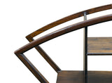 Large Size Chinese Dark Brown Fan Shape Display Curio Stand Easel GB822S