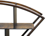 Large Size Chinese Dark Brown Fan Shape Display Curio Stand Easel GB822S