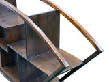 Large Size Chinese Dark Brown Fan Shape Display Curio Stand Easel GB822S
