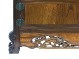 Vintage Asian Brown Kirin Motif Low TV Console Cabinet ws5025S