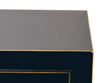 Oriental Black Lacquer 3 Drawers MoonFace Console Credenza Sideboard ws5089S