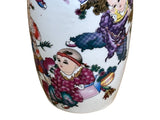 Chinese White Porcelain Colorful Children Graphic Vase Display ws4893S