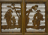 Chinese Scholars Student Motifs Wood Wall Panel Window Screen GB785S