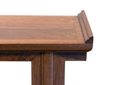 Oriental Point Edge Altar Natural Wood Grain Everted Flanges Console Table ws5028S